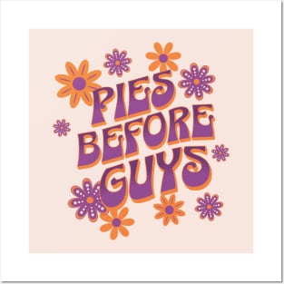 Pies before Guys - Groovy font 70's Typography Retro Design Posters and Art